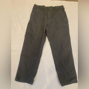 Carhartt Pants Men's 40x34 Grey Original Dungaree Fit Canvas Carpenter